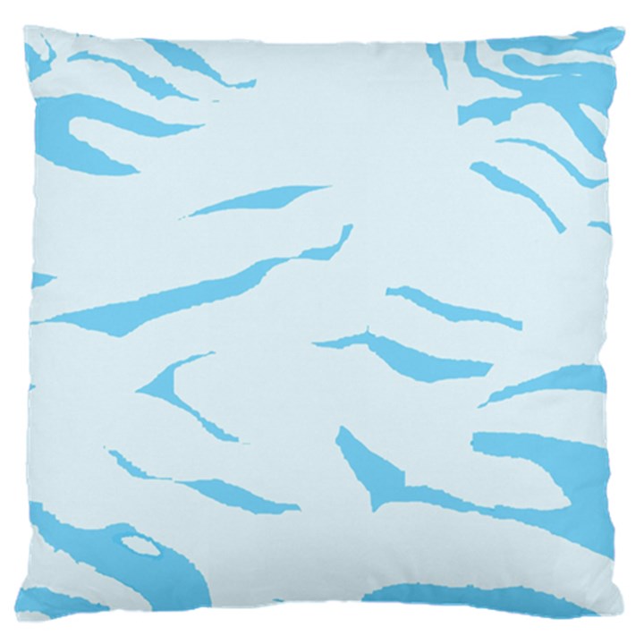 Blue Tiger Animal Pattern Digital Large Cushion Case (Two Sides)