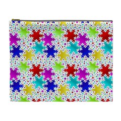 Snowflake Pattern Repeated Cosmetic Bag (xl) by Amaryn4rt