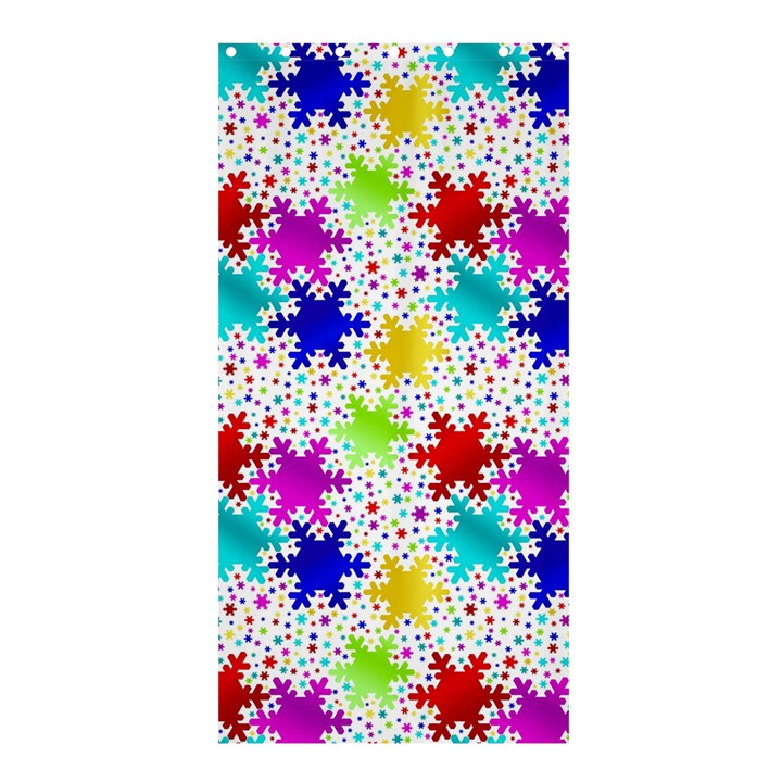 Snowflake Pattern Repeated Shower Curtain 36  x 72  (Stall) 