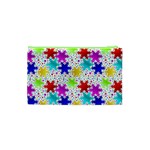 Snowflake Pattern Repeated Cosmetic Bag (XS) Back