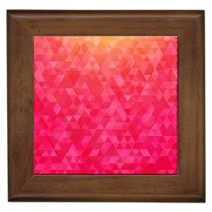 Abstract Red Octagon Polygonal Texture Framed Tiles by TastefulDesigns