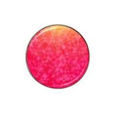 Abstract Red Octagon Polygonal Texture Hat Clip Ball Marker (4 Pack) by TastefulDesigns