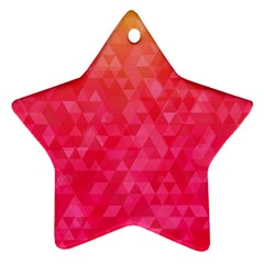 Abstract Red Octagon Polygonal Texture Star Ornament (two Sides) by TastefulDesigns