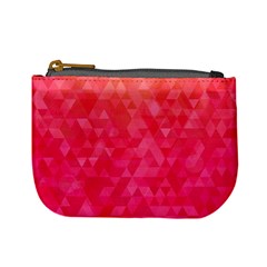 Abstract Red Octagon Polygonal Texture Mini Coin Purses by TastefulDesigns