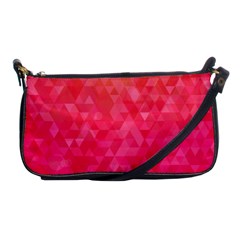 Abstract Red Octagon Polygonal Texture Shoulder Clutch Bags by TastefulDesigns