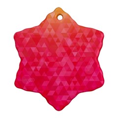 Abstract Red Octagon Polygonal Texture Ornament (snowflake)