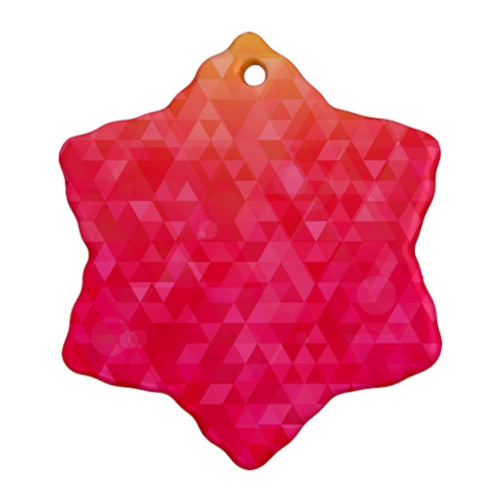 Abstract red octagon polygonal texture Ornament (Snowflake)