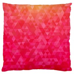 Abstract Red Octagon Polygonal Texture Large Cushion Case (one Side) by TastefulDesigns
