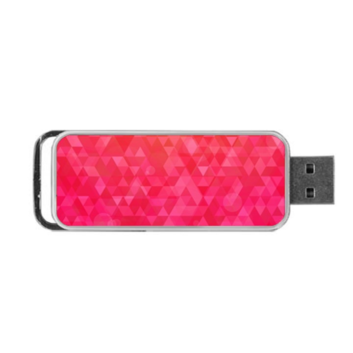 Abstract red octagon polygonal texture Portable USB Flash (One Side)