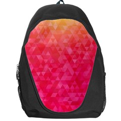 Abstract Red Octagon Polygonal Texture Backpack Bag by TastefulDesigns