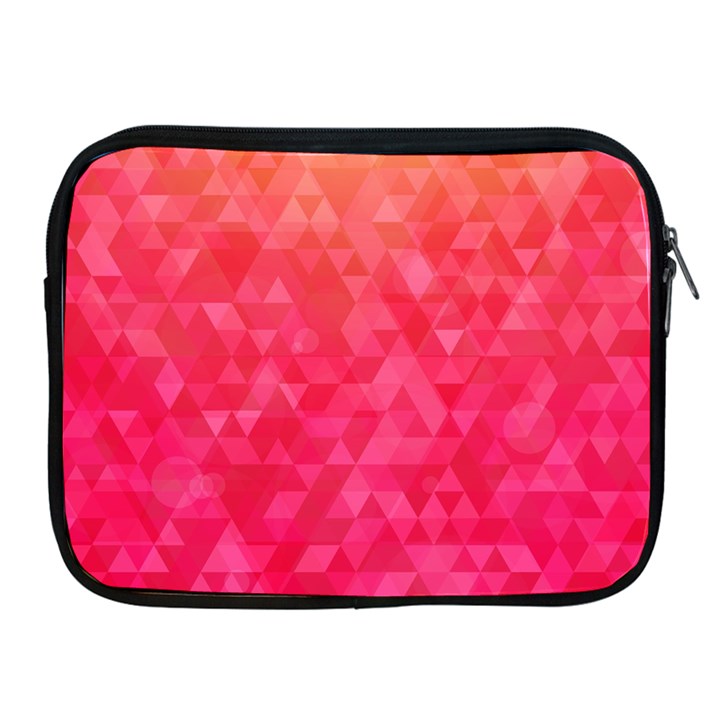 Abstract red octagon polygonal texture Apple iPad 2/3/4 Zipper Cases