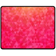 Abstract Red Octagon Polygonal Texture Double Sided Fleece Blanket (medium)  by TastefulDesigns