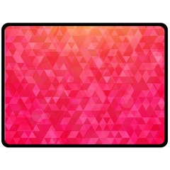 Abstract Red Octagon Polygonal Texture Double Sided Fleece Blanket (large)  by TastefulDesigns