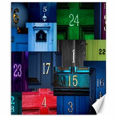 Door Number Pattern Canvas 8  X 10  by Amaryn4rt