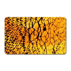 Yellow Chevron Zigzag Pattern Magnet (rectangular) by Amaryn4rt
