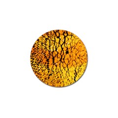 Yellow Chevron Zigzag Pattern Golf Ball Marker