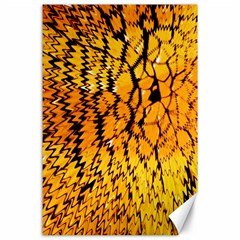 Yellow Chevron Zigzag Pattern Canvas 24  x 36 