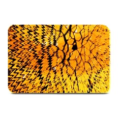 Yellow Chevron Zigzag Pattern Plate Mats