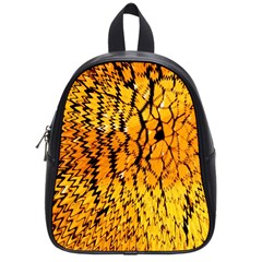 Yellow Chevron Zigzag Pattern School Bags (Small) 