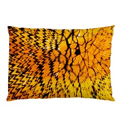 Yellow Chevron Zigzag Pattern Pillow Case (two Sides) by Amaryn4rt