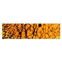 Yellow Chevron Zigzag Pattern Satin Scarf (Oblong)