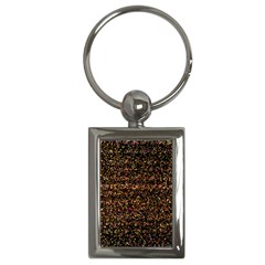 Colorful And Glowing Pixelated Pattern Key Chains (rectangle)  by Amaryn4rt