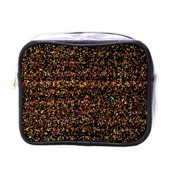 Colorful And Glowing Pixelated Pattern Mini Toiletries Bags by Amaryn4rt