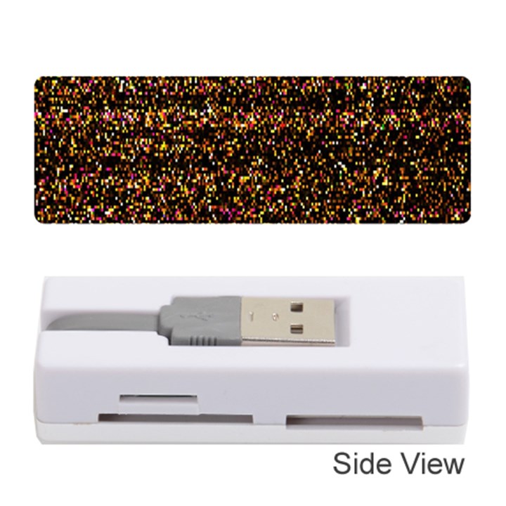 Colorful And Glowing Pixelated Pattern Memory Card Reader (Stick) 