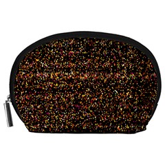 Colorful And Glowing Pixelated Pattern Accessory Pouches (large)  by Amaryn4rt
