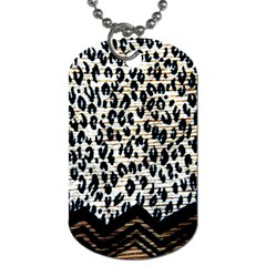 Tiger Background Fabric Animal Motifs Dog Tag (two Sides)