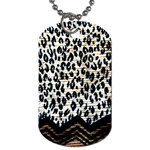 Tiger Background Fabric Animal Motifs Dog Tag (Two Sides) Back