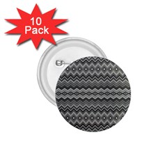 Greyscale Zig Zag 1 75  Buttons (10 Pack) by Amaryn4rt