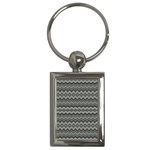 Greyscale Zig Zag Key Chains (Rectangle)  Front
