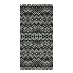 Greyscale Zig Zag Shower Curtain 36  X 72  (stall)  by Amaryn4rt