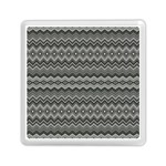 Greyscale Zig Zag Memory Card Reader (Square)  Front