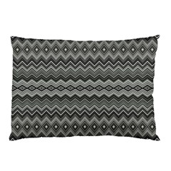 Greyscale Zig Zag Pillow Case (two Sides) by Amaryn4rt