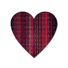 Colorful And Glowing Pixelated Pixel Pattern Heart Magnet by Amaryn4rt