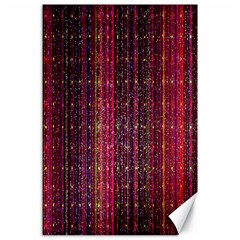 Colorful And Glowing Pixelated Pixel Pattern Canvas 24  X 36 