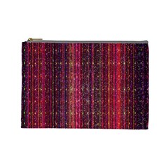 Colorful And Glowing Pixelated Pixel Pattern Cosmetic Bag (large)  by Amaryn4rt