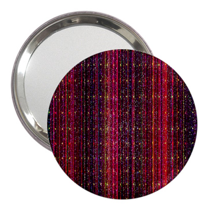 Colorful And Glowing Pixelated Pixel Pattern 3  Handbag Mirrors