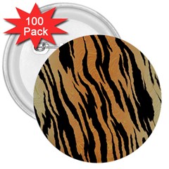 Tiger Animal Print A Completely Seamless Tile Able Background Design Pattern 3  Buttons (100 Pack)  by Amaryn4rt