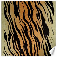 Tiger Animal Print A Completely Seamless Tile Able Background Design Pattern Canvas 12  X 12   by Amaryn4rt