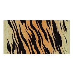 Tiger Animal Print A Completely Seamless Tile Able Background Design Pattern Satin Shawl by Amaryn4rt