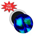 Blue Scales Pattern Background 1.75  Magnets (100 pack)  Front