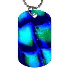 Blue Scales Pattern Background Dog Tag (two Sides)