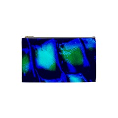 Blue Scales Pattern Background Cosmetic Bag (small)  by Amaryn4rt