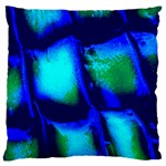 Blue Scales Pattern Background Large Cushion Case (Two Sides) Back