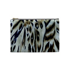 Tiger Background Fabric Animal Motifs Cosmetic Bag (medium)  by Amaryn4rt