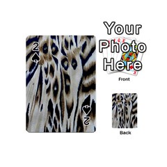 Tiger Background Fabric Animal Motifs Playing Cards 54 (mini)  by Amaryn4rt