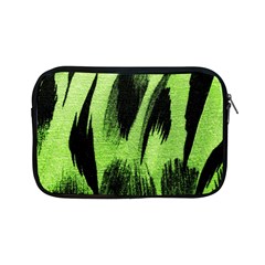 Green Tiger Background Fabric Animal Motifs Apple Ipad Mini Zipper Cases by Amaryn4rt